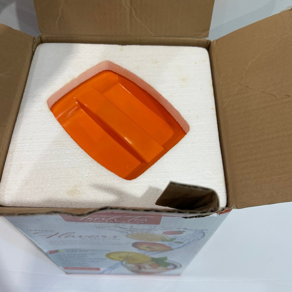 NEW Mr. Coffee FRESH TEA Fast Brew 3-Quart Iced Tea Maker Machine ORANGE TM75 - Picture 7 of 10